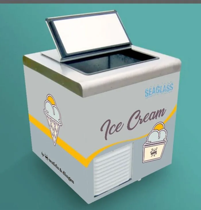 Product render, Seaglass Ice Cream Car for Wafels & Dinges